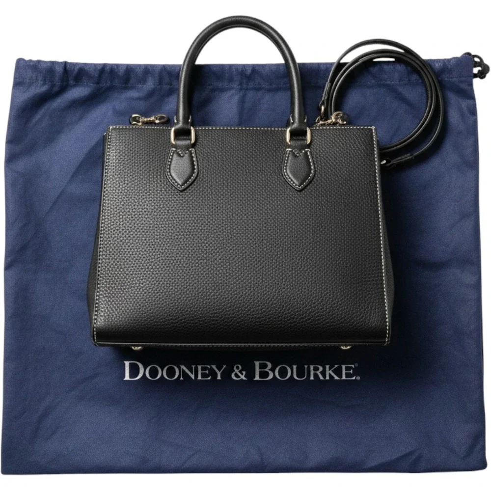 Vintage Purse Dooney & Bourke J4486095 Leather Satchel Women Black